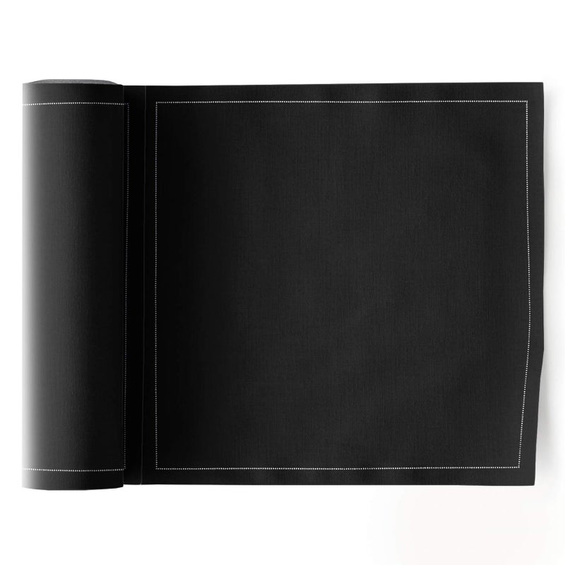 MY DRAP Cotton Luncheon Napkin - 25 Napkins per roll - Black - Image 1